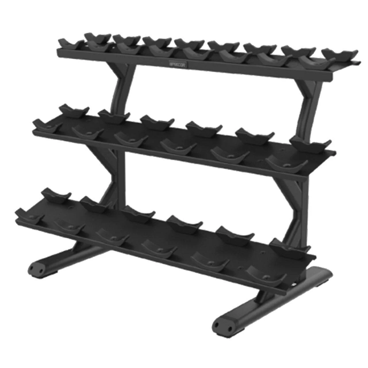 3 Tier, 10 Pair Saddle Dumbbell Rack